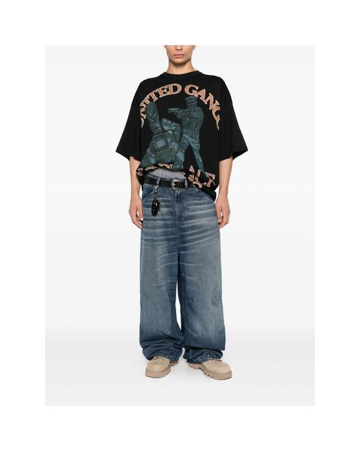 PDF CHANNEL Blue Pdf Legganda Oversized Jeans for men
