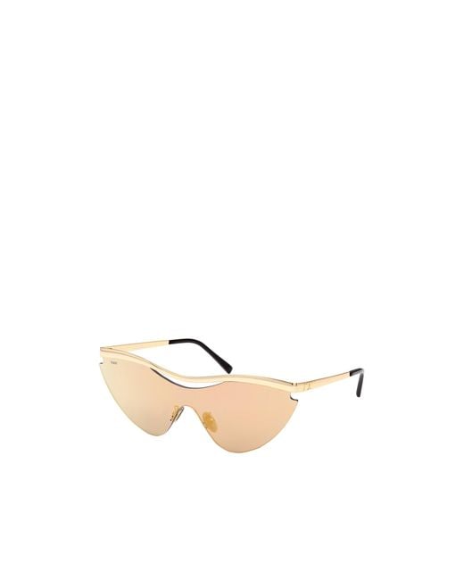 Tod's White Geometric Frame Sunglasses