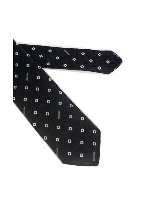 Moschino Black Logo Logo Tie for men