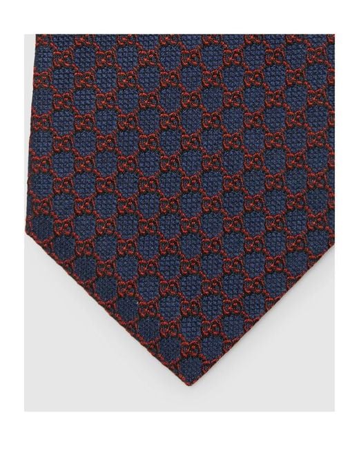 Gucci Purple Allover Gg Jacquard Tie for men