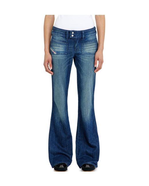 DIESEL Blue D-Hush Flared Jeans