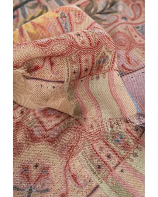 Etro Pink Patterned Scarf