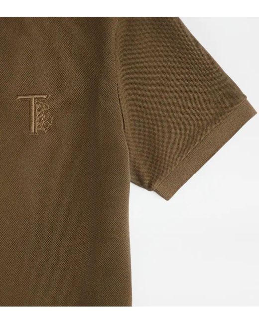 Tod's Brown Short-Sleeve Polo Shirt for men