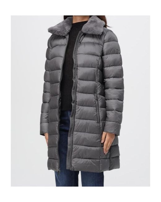 MICHAEL Michael Kors Gray Packable Quilted Puffer Coat