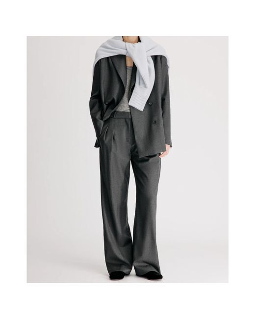 Loulou de Saison Gray Donau Double-Breasted Blazer