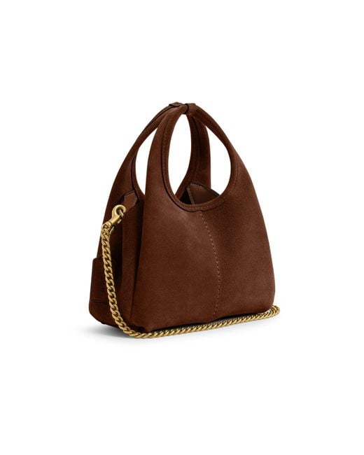 COACH Brown Lana 19 Suede Shoulder Bag