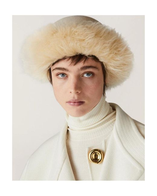 Loro Piana White Cashmere Dome Hat
