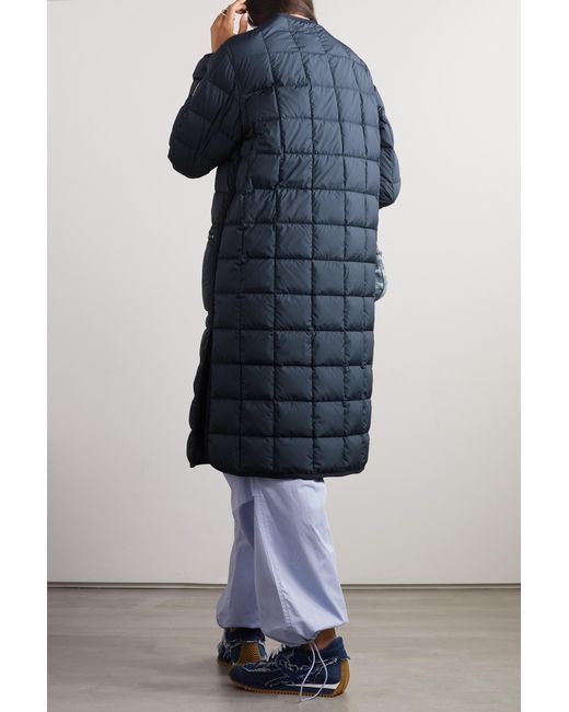 Moncler Blue Faisan Collarless Down Jacket