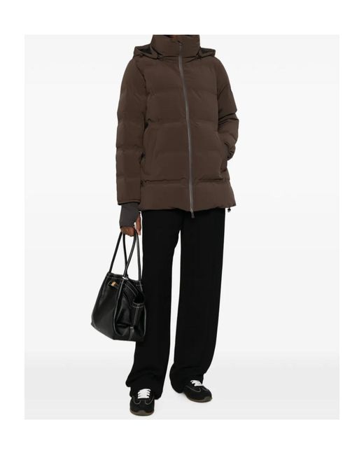 Herno Brown Logo Down Jacket
