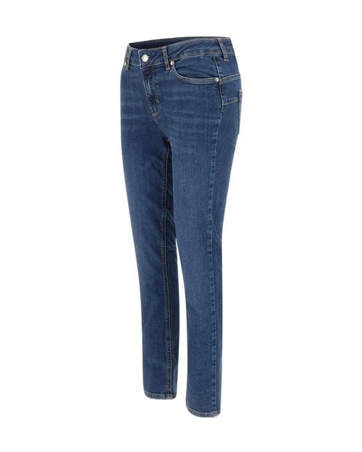 Liu Jo Blue Bottom Up Ideal Five-Pocket Trousers