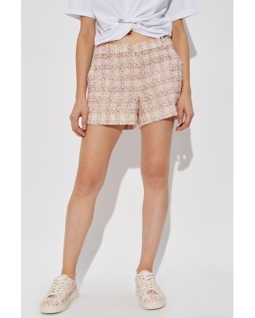 Versace Natural Lurex Thread Tweed Shorts