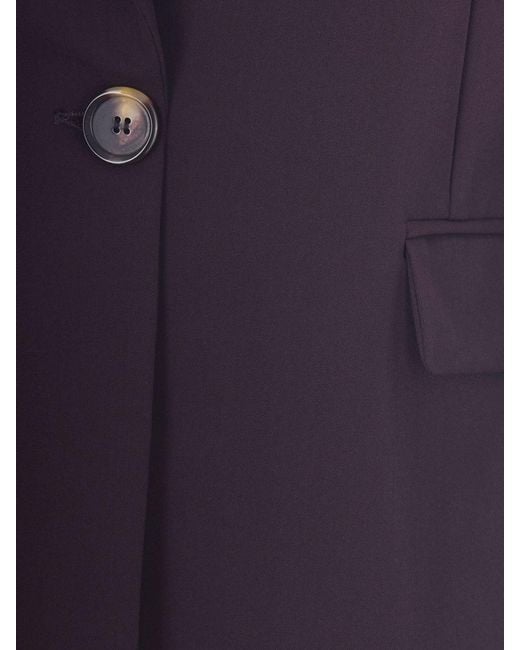 Pinko Blue Oversized Buttoned Stretch Blazer