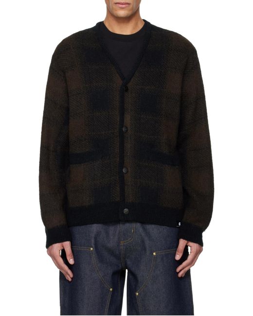 Carhartt Black Long-Sleeved Knitted Cardigan for men