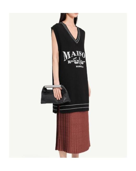MM6 by Maison Margiela Black Knitted Dress