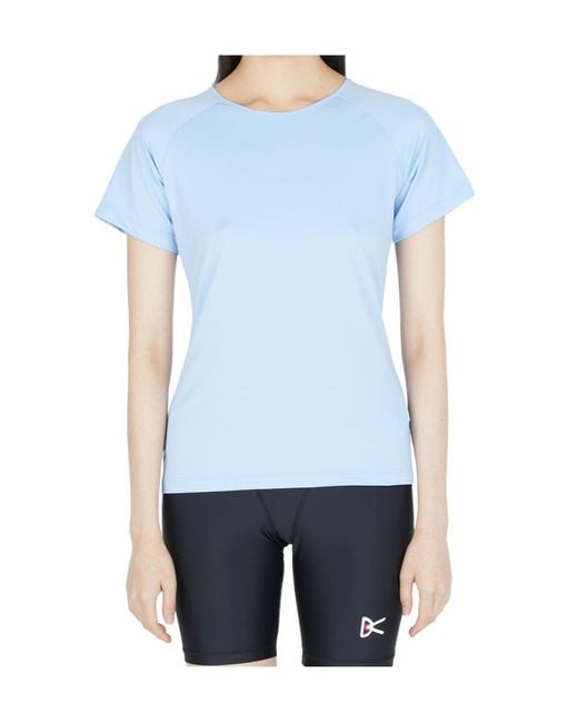 District Vision Blue Logo Printed Crewneck T-Shirt