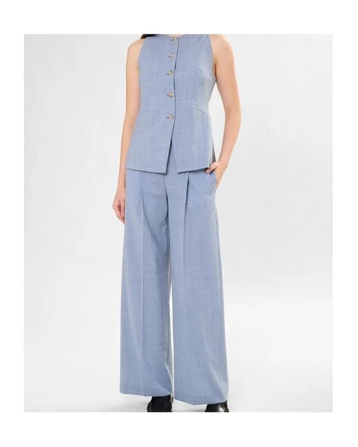 Boss Blue Button-Up Vest