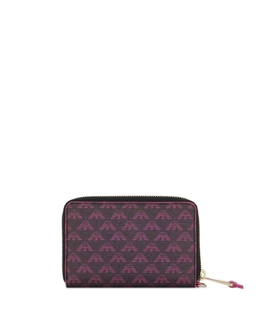 Emporio Armani Purple Logo Wallet for men