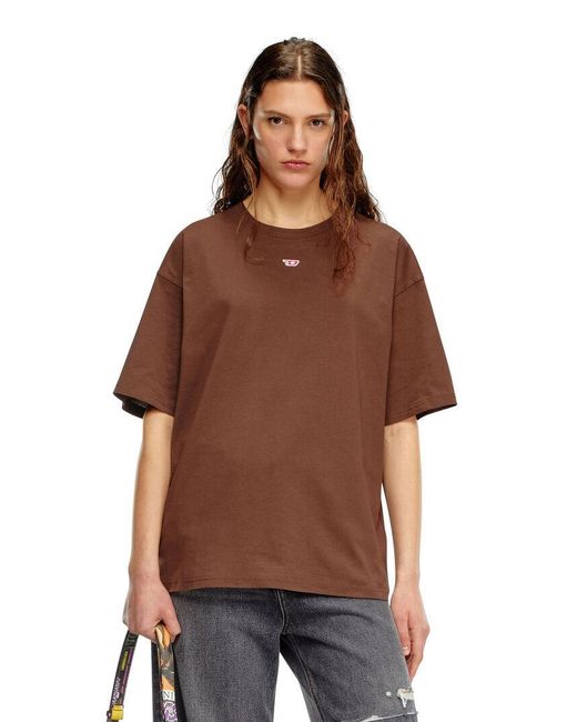 DIESEL Brown T-Boxt-D Crewneck T-Shirt for men