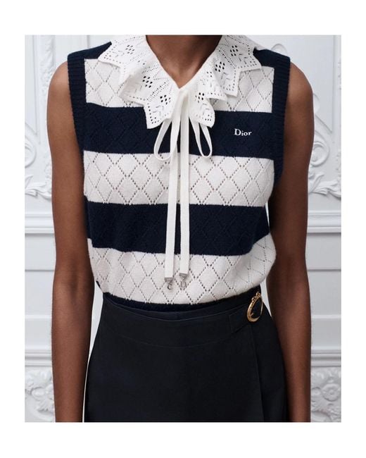 Dior Blue Marinière Sweater Vest