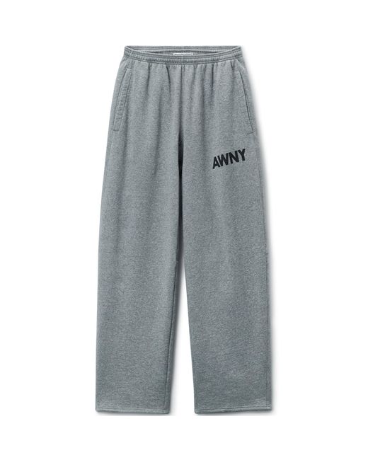 T By Alexander Wang Gray Alexander Wang Logo-Detailed Oversize Sweatpants