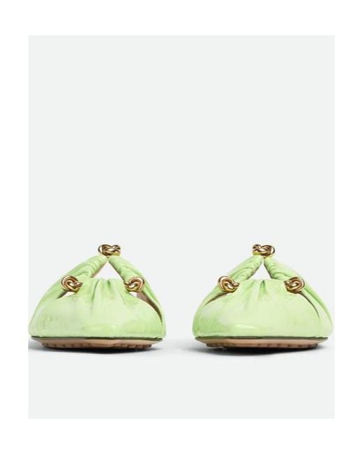 Bottega Veneta Green Flat-Soled Muller Shoes