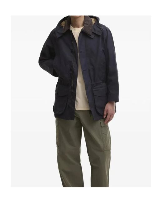 Barbour Black Endurance Hooded Cotton Jacket for men