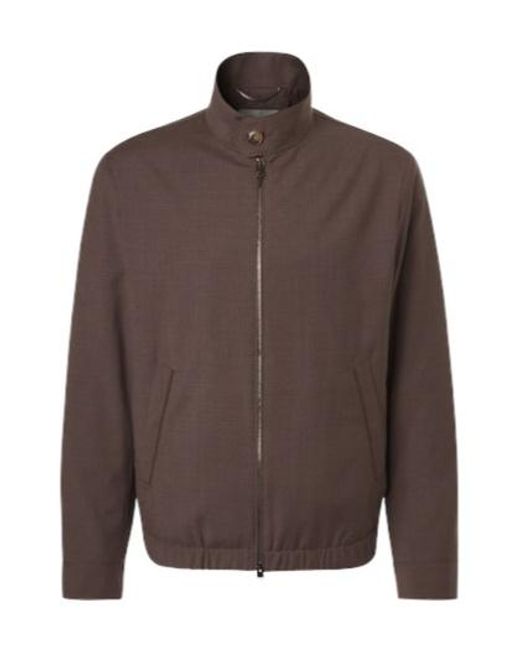 Canali Brown High-Neck Zip Jacket for men