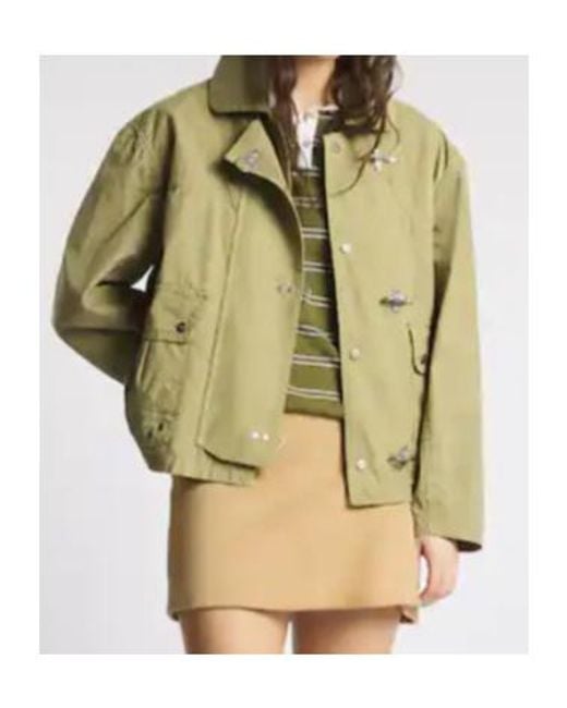Fay Green Toggle Fastening Jacket for men