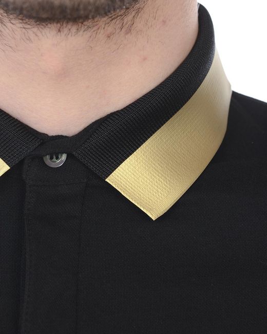 Emporio Armani Black Logo Slim Polo Shirt for men