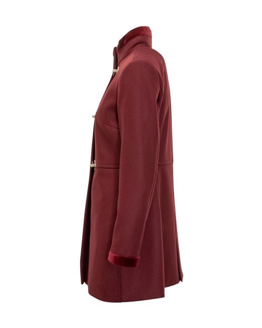 Fay Red Virginia Toggle Coat