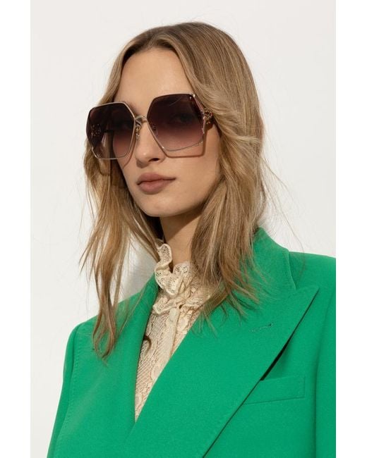 Gucci Pink Oversized-Frame Tinted Sunglasses