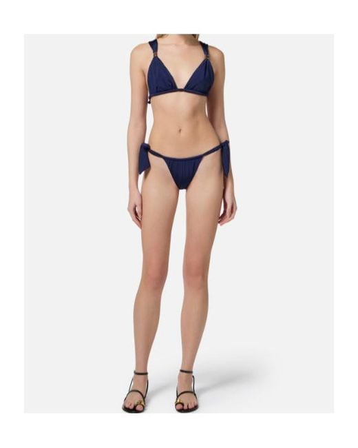 Elisabetta Franchi Blue Triangle Cup Bikini Set