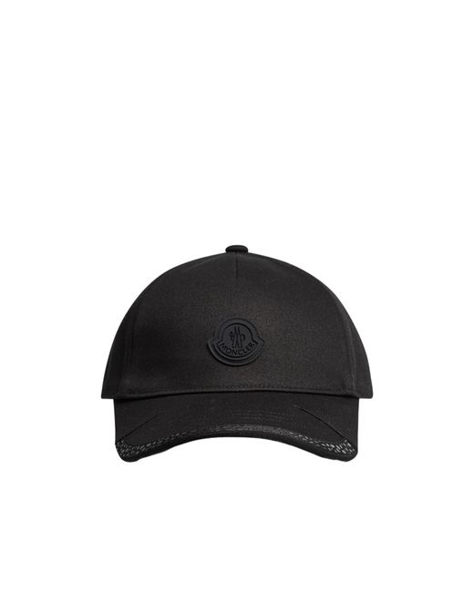 Moncler Black Gabardine Baseball Cap