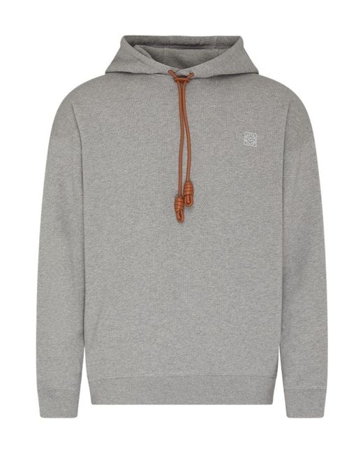 Loewe Gray Long-Sleeved Hoodie for men