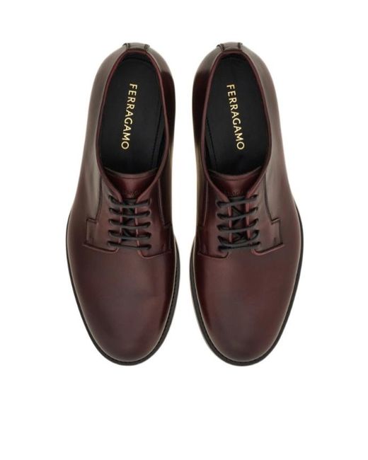 Ferragamo Brown Derby Shoe for men