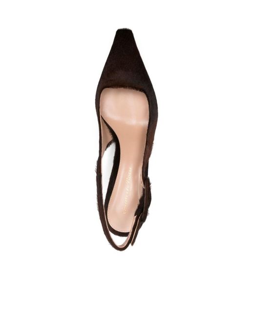 Gianvito Rossi Brown 65Mm Lindsay Slingback Pumps