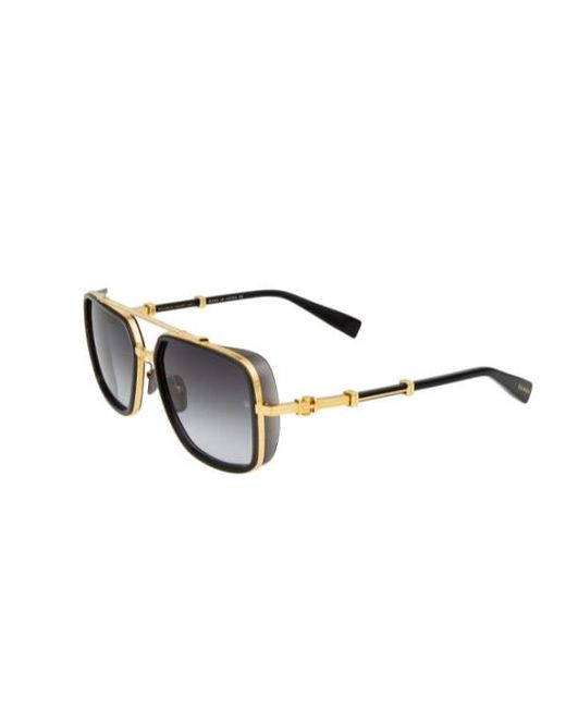 Balmain White Officier Aviator Sunglasses