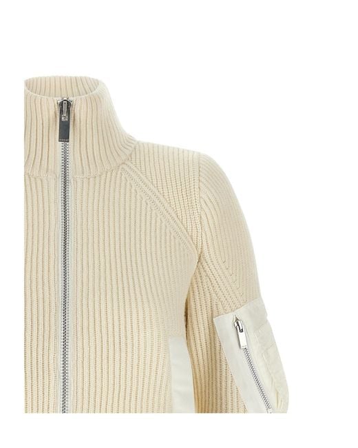 Sacai Natural Twill Knit Blouson