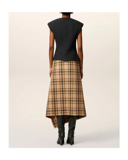 AMI Black Ami Edge Detail Sleeveless Top