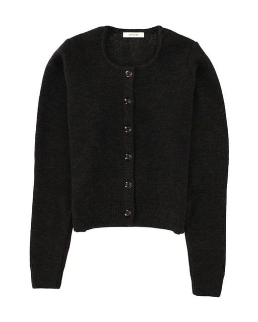 Lemaire Black Button-Front Cardigan
