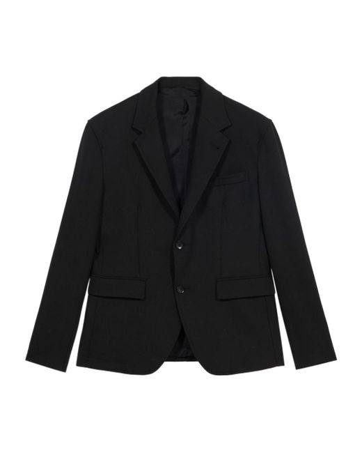 Blumarine Black Lettering-Print Single-Breasted Blazer