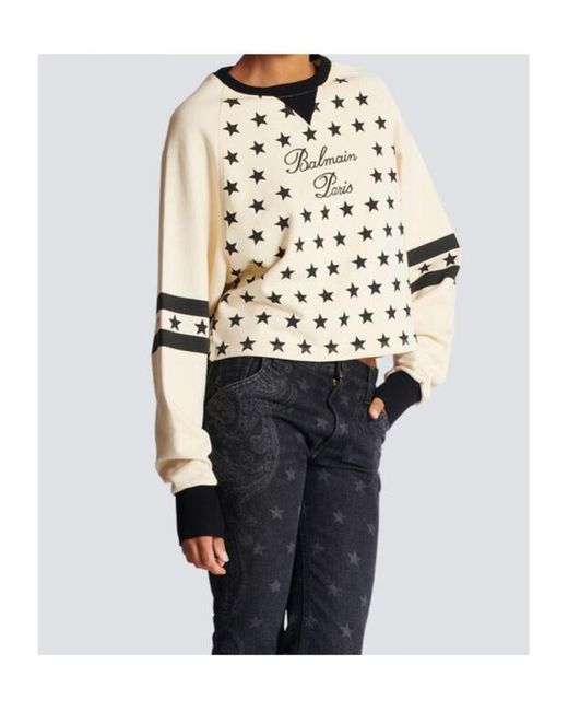 Balmain White Sweatshirts