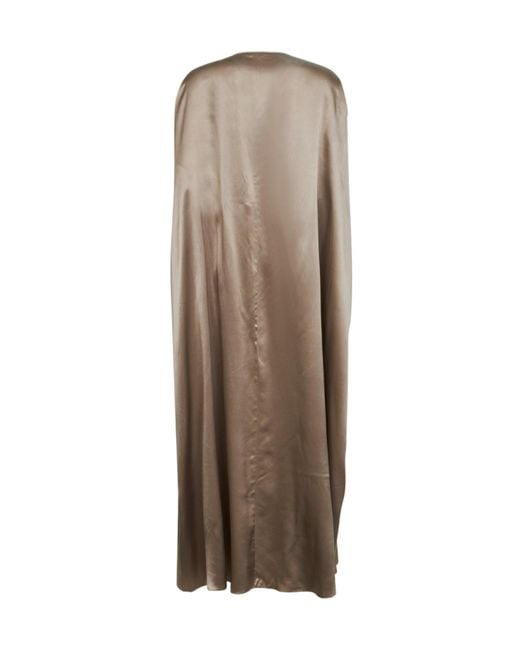 Co. Brown Draped Cape Wrap Dress