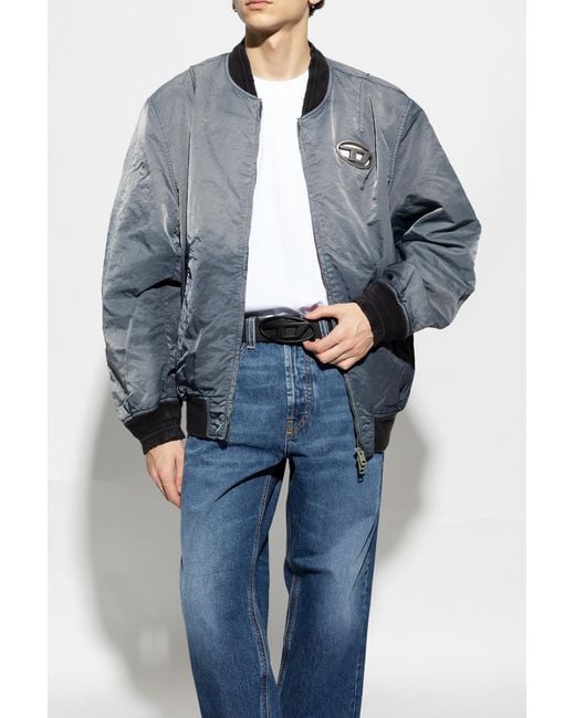 DIESEL White Logo Buckle Reversible Belt for men