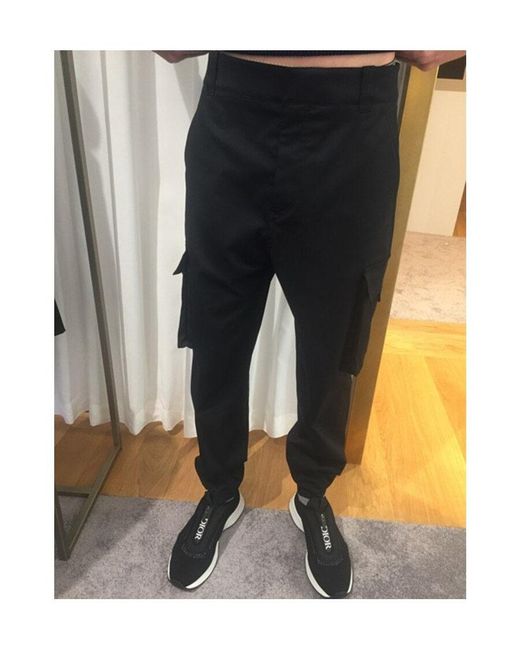Dior Black Homme Zip Detailed Cargo Pants for men