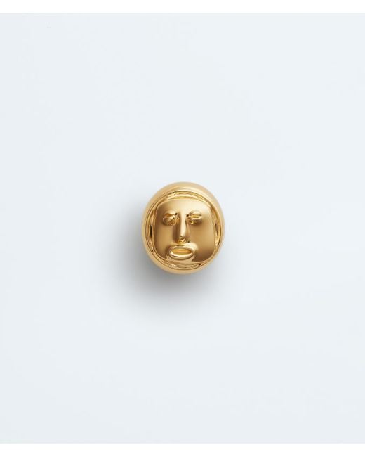 Bottega Veneta Metallic Face Earrings