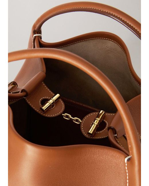 Loro Piana Brown Large Bucket Shoulder Bag