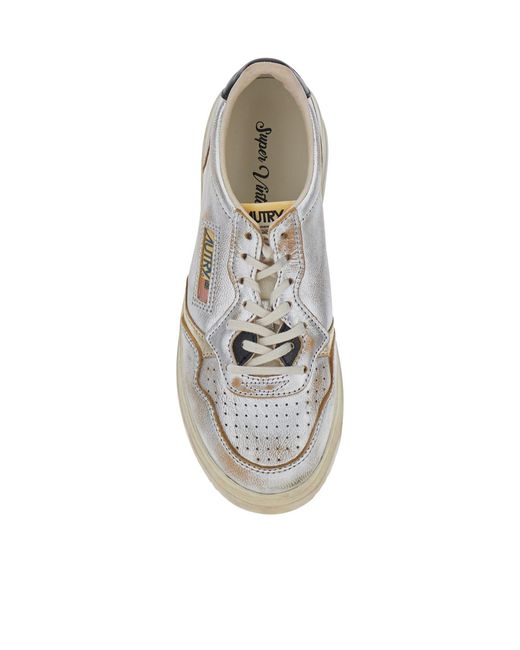 Autry Multicolor Metallic Vintage Lace-Up Sneakers