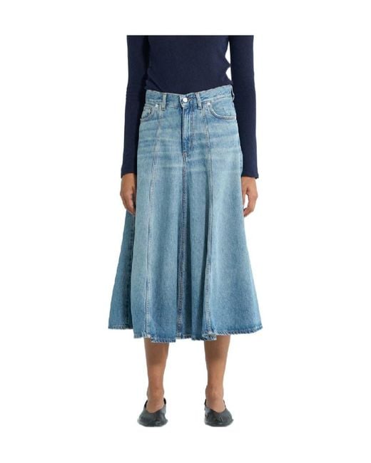 Haikure Blue Mid Serenity Denim Skirt