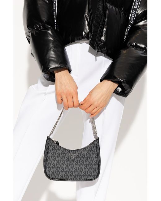 Michael Kors Black Monogram-Pattern Tote Bag